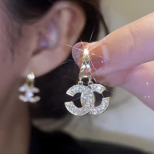 Double C Drop Earrings