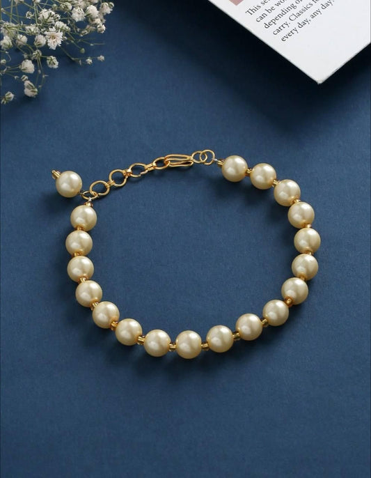 Gold Plated Pearl Bracelet