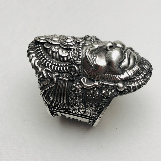 Hanuman Ji Sterling Silver Ring