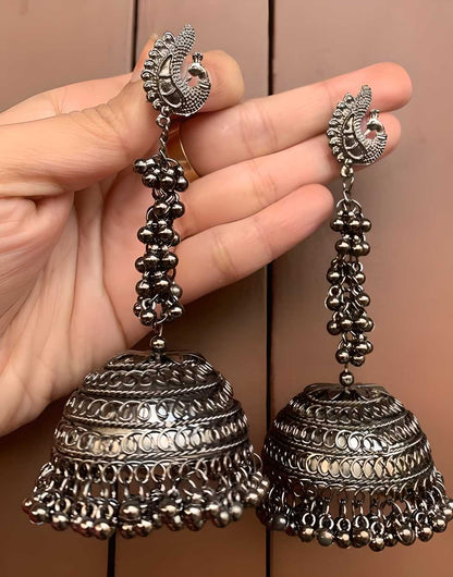 Traditional Black Jhumkas