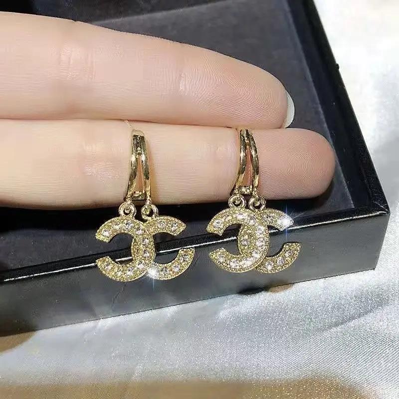 Double C Drop Earrings