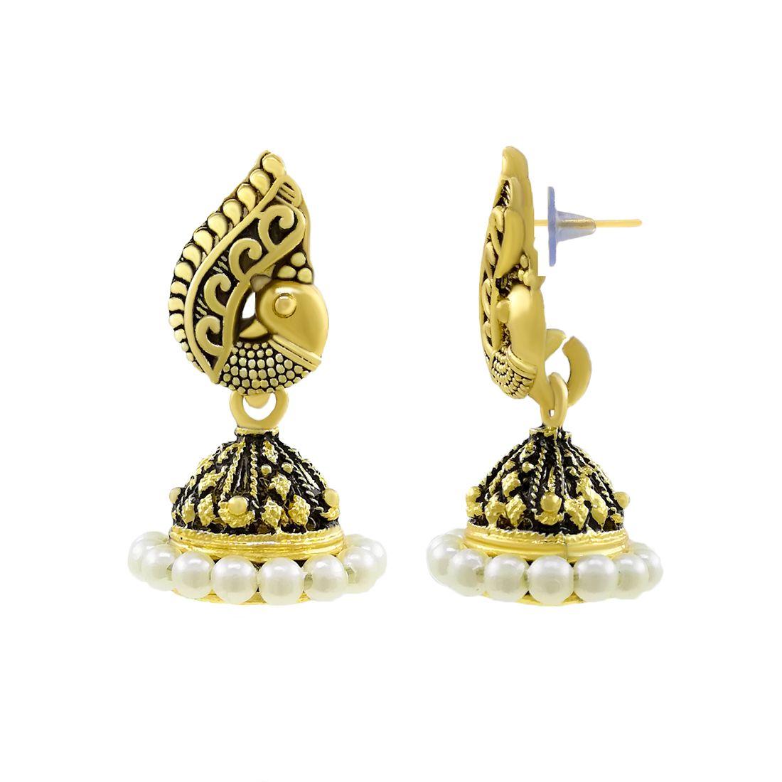 Exquisite Pearls Jhumkas