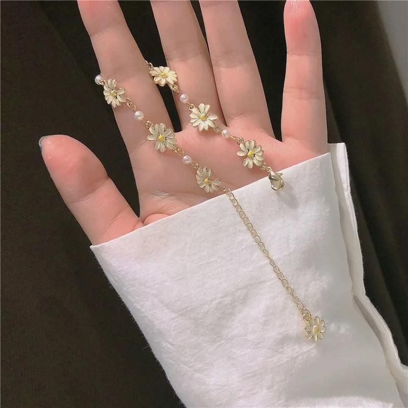 Flower Design Gold Plated Bracelet