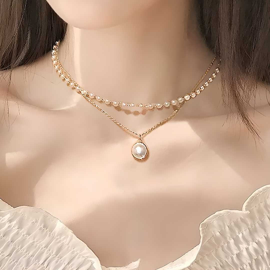 Pearl Necklace with Chain